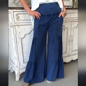 Vintage Blue Wide Leg Pants